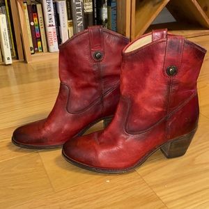 Frye - red heeled boots